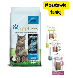 Applaws Cat Adult Ocean Fish with Salmon Karma z rybą dla kota 6kg + Polędwiczka 3x30g mix