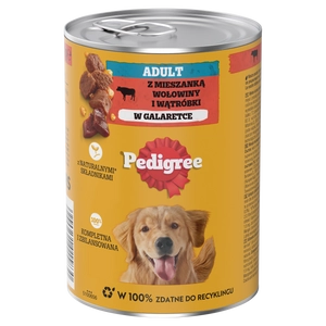 PEDIGREE Adult puszka 400g - mokra karma pełnoporcjowa dla dorosłych psów, z wołowiną w galaretce