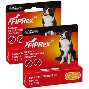 Fiprex M, 150 mg/2ml, roztwór do nakrapiania dla psów (2szt)