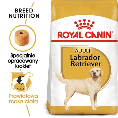 ROYAL CANIN®   Labrador Retriever Adult 12 kg karma sucha dla psów dorosłych do 5. roku życia, rasy labrador retriever  / Opakowanie uszkodzone (6918)!!!