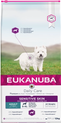 EUKANUBA Daily Care Adult Sensitive Skin 12kg  - NOWA SZATA opakowanie uszkodzone (3330)