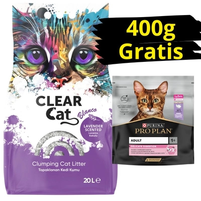 Clear Cat Blanco Lawenda żwirek bentonitowy 20l