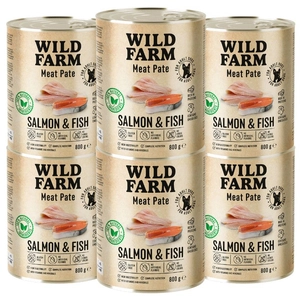 WILD FARM Pate Salmon & Fish 6x800g bezglutenowa karma dla psa