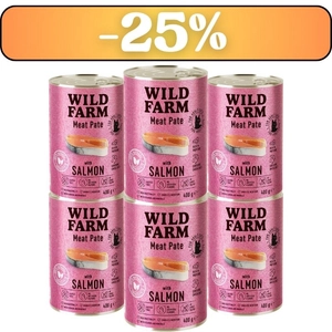 WILD FARM Pate with Salmon 6x400g - bezglutenowa karma dla kota