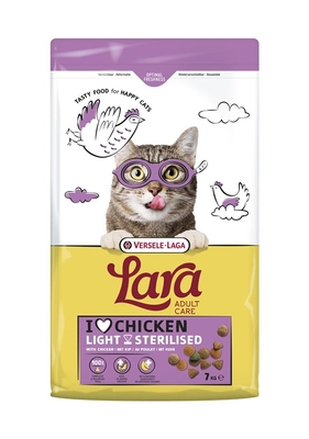 Versele-Laga Lara  Adult Light Sterilized 7kg - karma dla kotów sterylizowanych