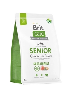 BRIT CARE Dog Sustainable Senior Chicken & Insect 3kg /opakowanie uszkodzone (3429)