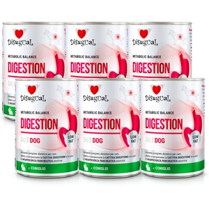 Disugual Karma mokra dla psa Weterynaryjna DIGESTION Królik (dorosły) 6x400g 