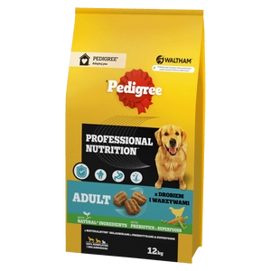 PEDIGREE® Adult Professional Nutrition 12kg z drobiem i warzywami - sucha karma pełnoporcjowa dla dorosłych psów dużych i średnich ras