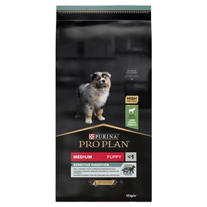 PRO PLAN Sensitive Digestion Puppy Karma dla szczeniąt bogata w jagnięcinę 12kg / Opakowanie uszkodzone (2184) !!!