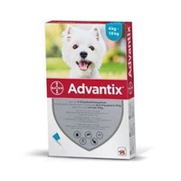 Advantix - dla psów 4-10kg (4 pipety x 1ml) + niespodzianka dla psa GRATIS!