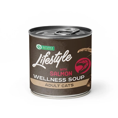 NATURES PROTECTION LS Sterilised Salmon soup for cats 140ml