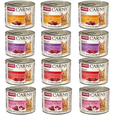 ANIMONDA Cat Carny Adult smak Mix Smaków 12x200g 