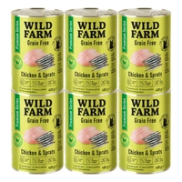 WILD FARM Premium Grain Free Chicken and Sprats 6x400g  - bezzbożowa karma dla kota