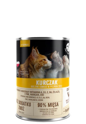 PetRepublic kawałki w sosie z kurczakiem(steril) 400g dla kota