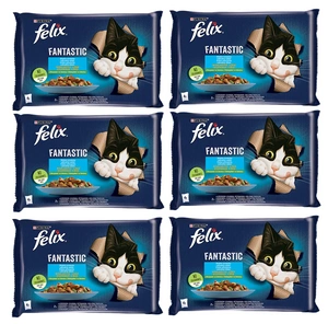 FELIX Fantastic Wiejskie Smaki w galaretce z łososiem i pstrągiem  12x(4x85g)