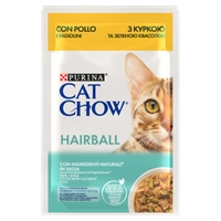 CAT CHOW Hairball Karma dla kotów z kurczakiem i zieloną fasolką w sosie 85g