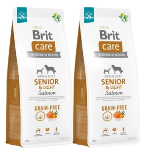BRIT CARE Dog Grain-free Senior & Light Salmon 2x12kg