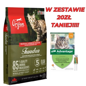 ORIJEN Tundra Cat 5,4kg + Advantage - dla kotów (0,4mlx4) *roztwór* blister