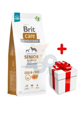 BRIT CARE Dog Grain-free Senior & Light Salmon 12kg + niespodzianka dla psa GRATIS!