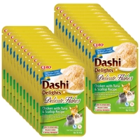 INABA Dashi Delights Delicate Flakes Chicken with Tuna & Scallop Recipe 24x40g