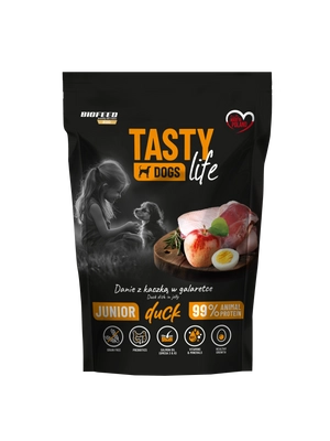 Tasty Dogs Life Junior Danie z kaczką w galaretce 10x150g