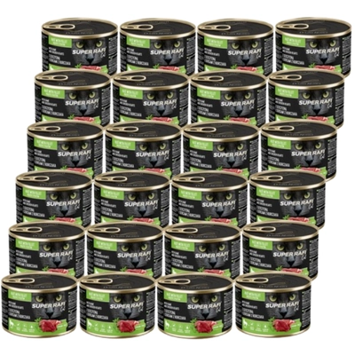 DOLINA NOTECI Super Rafi Cat P&F z dziczyzną i sercami z kurczaka 24x185g