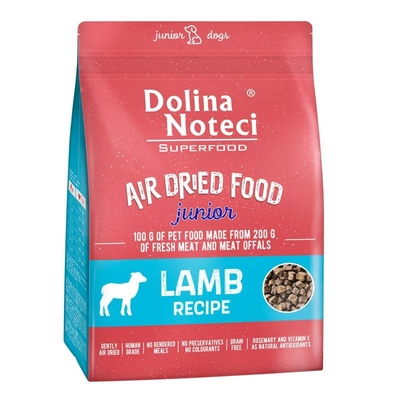 DOLINA NOTECI Superfood Junior Danie z jagnięciną- karma suszona dla psa 4,4kg Opakowanie uszkodzone (9858) !!! 