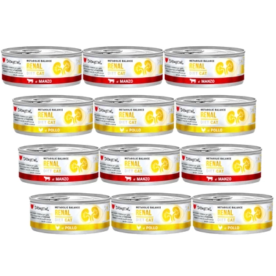 Disugual Karma mokra dla kota Weterynaryjna RENAL Kurczak/Wołowina (dorosły) 12x85g