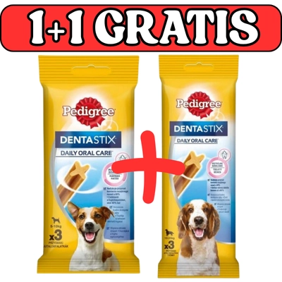 PEDIGREE DentaStix przysmak dentystyczny dla psów 45/77g 1+1 GRATIS!!