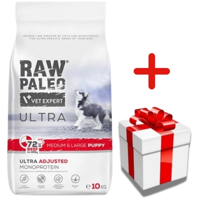 Vetexpert Raw Paleo Ultra Beef Puppy Medium/ Large 10KG + NIESPODZIANKA DLA PSA GRATIS!!