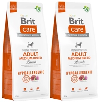 BRIT CARE Dog Hypoallergenic Adult Medium Breed Lamb 2x12kg