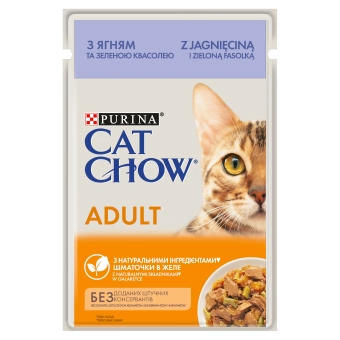 PURINA Cat Chow Adult Karma dla kotów z jagnięciną i zieloną fasolką w galaretce 85g