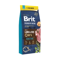 BRIT Premium By Nature Sensitive Lamb 15kg+3kg