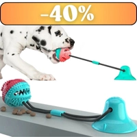 NUXIE® Zabawka piłka szarpak z przyssawką 43cm