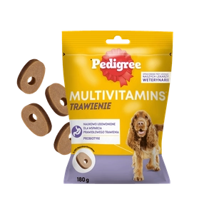 PEDIGREE Multivitamins Trawienie - karma uzupełniająca dla dorosłych psów, o smaku kurczaka 180 g
