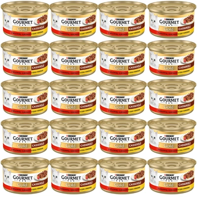 Purina Gourmet Gold z wołowiną i kurczakiem w sosie z pomidorami 72x85g