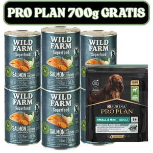 WILD FARM Superfood Salmon 6x400g bezzbożowa karma dla psa