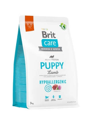 BRIT CARE Hypoallergenic Puppy Lamb 3kg / Opakowanie uszkodzone (4759,4871,5119,5250)