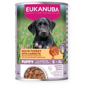 EUKANUBA Mokra karma dla szczeniąt, bogata w indyka i marchewkę 400 g