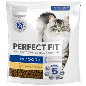 PERFECT FIT (Indoor 1+) 750g Bogaty w kurczaka - sucha karma dla kota żyjącego w domu