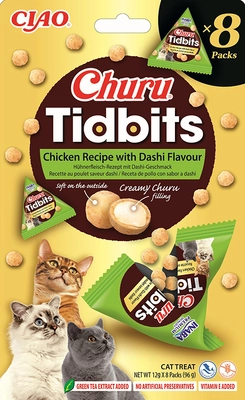 INABA Cat Churu Tidbits - kurczak z bulionem Dashi 8x12g 