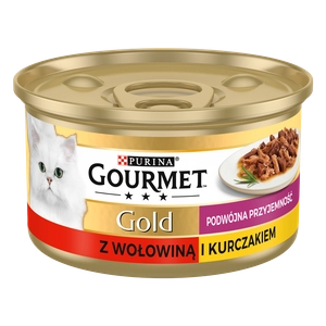 Purina Gourmet Gold z wołowiną i kurczakiem w sosie 85g