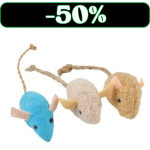 NUXIE Zabawka dla kota myszka pluszowa 3x5,5cm