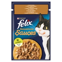 Felix Sensations Sauce Karma dla kotów z indykiem w sosie o smaku bekonu 85g