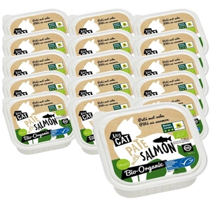 My Cat Bio Organic Karma dla dorosłych kotów o smaku łososia 16x100g