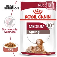 ROYAL CANIN Medium Ageing 10+ 10x140g karma mokra w sosie dla psów dojrzałych po 10 roku życia, ras średnich