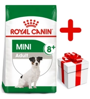 ROYAL CANIN Mini Adult +8 - 8kg + niespodzianka dla psa GRATIS!