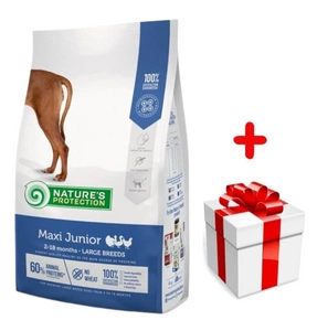 NATURES PROTECTION Maxi Junior 12kg + niespodzianka dla psa GRATIS!