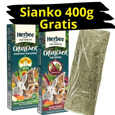 HERBEE cruncher dla gryzoni i królików 2x115g 