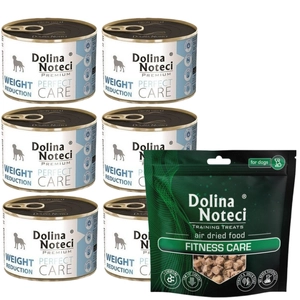 Dolina noteci Premium Perfect Care Weight Reduction 6x185g + Training Treats Fitness Care  130g